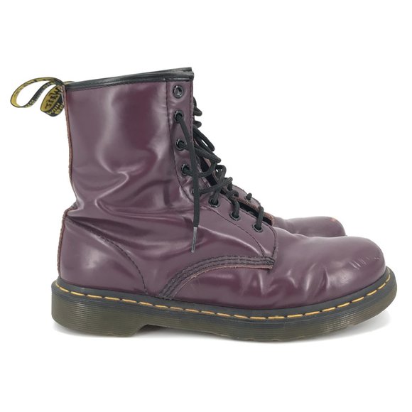 Dr. Martens Shoes - Dr. Martens 1460 Smooth Leather Boots Purple